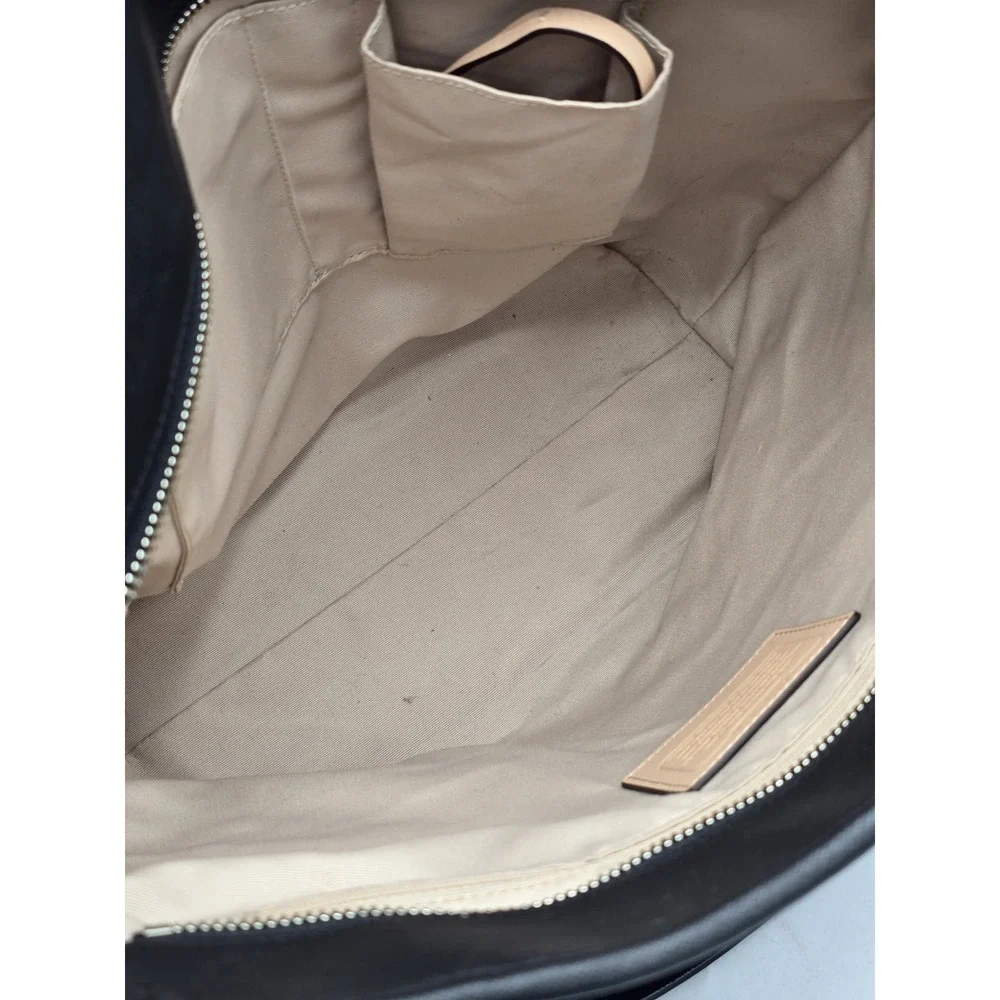 COACH Peyton Leather Zip Top Tote Bag Purse - Black/Silver‎ - SEE PHOTOS